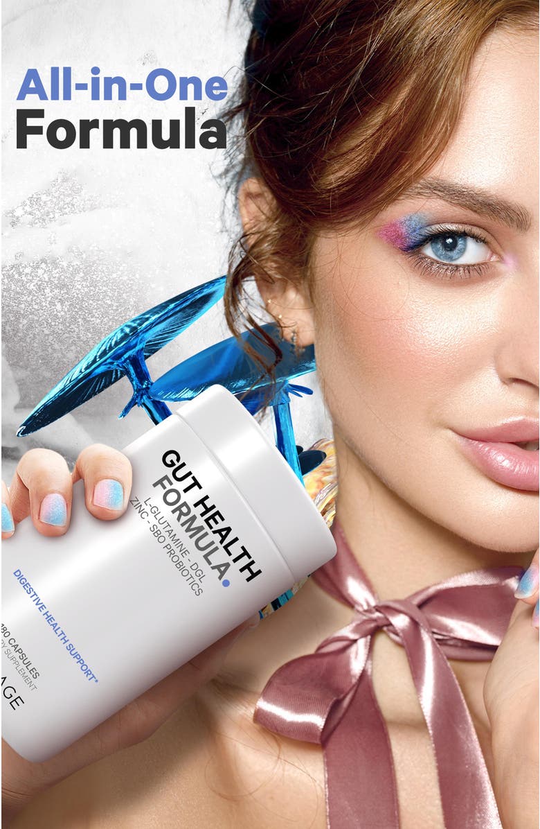 Codeage Gut Health Formula - L-Glutamine Probiotics & Prebiotics, Alternate, color, White