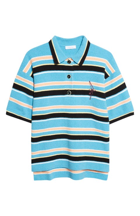 Stripe Terry Cloth Polo