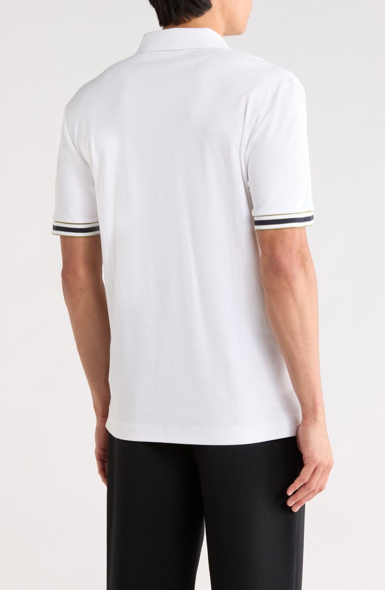 BOSS Parlay Cotton Knit Polo, Alternate, color, White