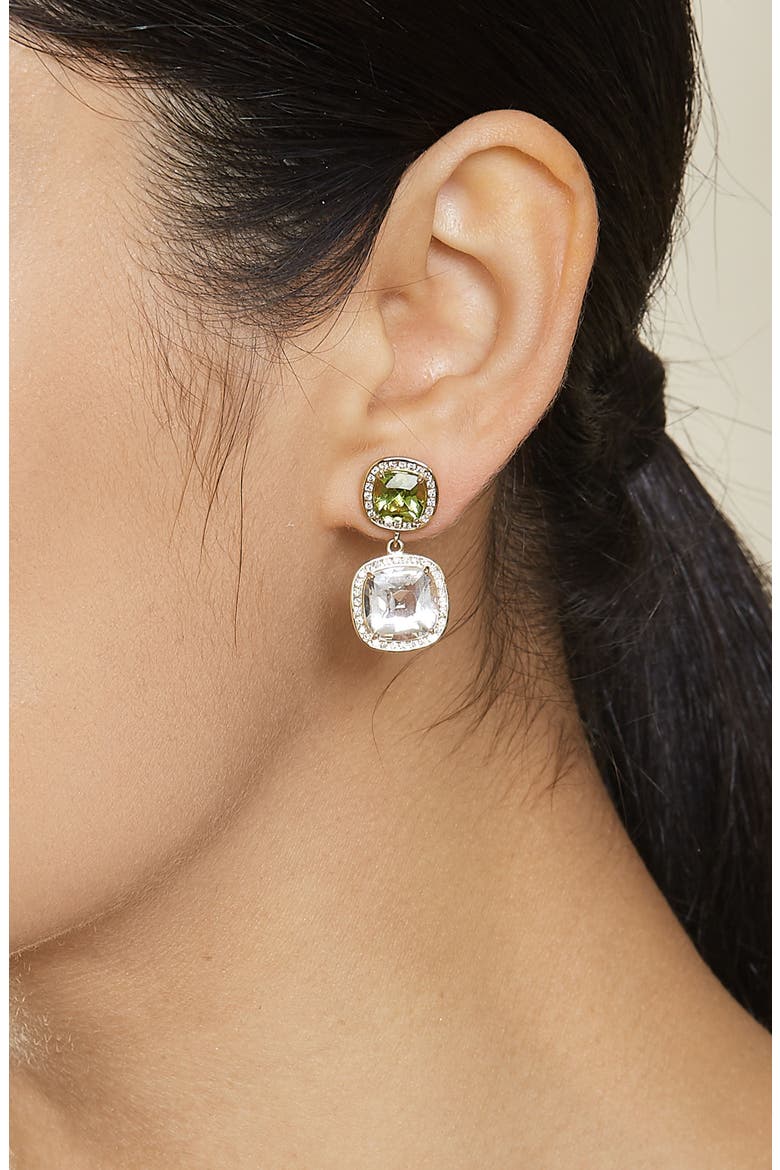 Cushion Drops, Alternate, color, Peridot
