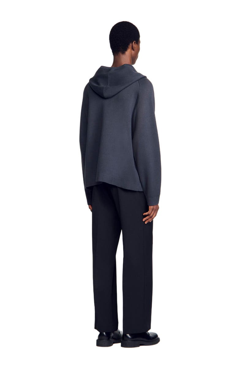 SANDRO Milano knit hooded cardigan, Alternate, color, Fonte