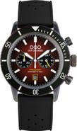 OUT OF ORDER Pilot Cronografo Chronograph Silicone Strap Watch, 43mm