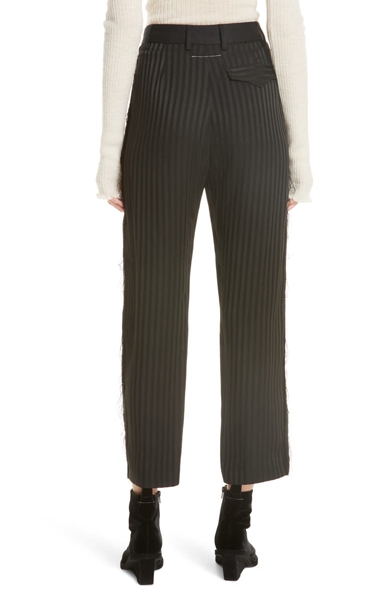 MM6 Maison Margiela Fray Edge Pieced Pants, Alternate, color, 