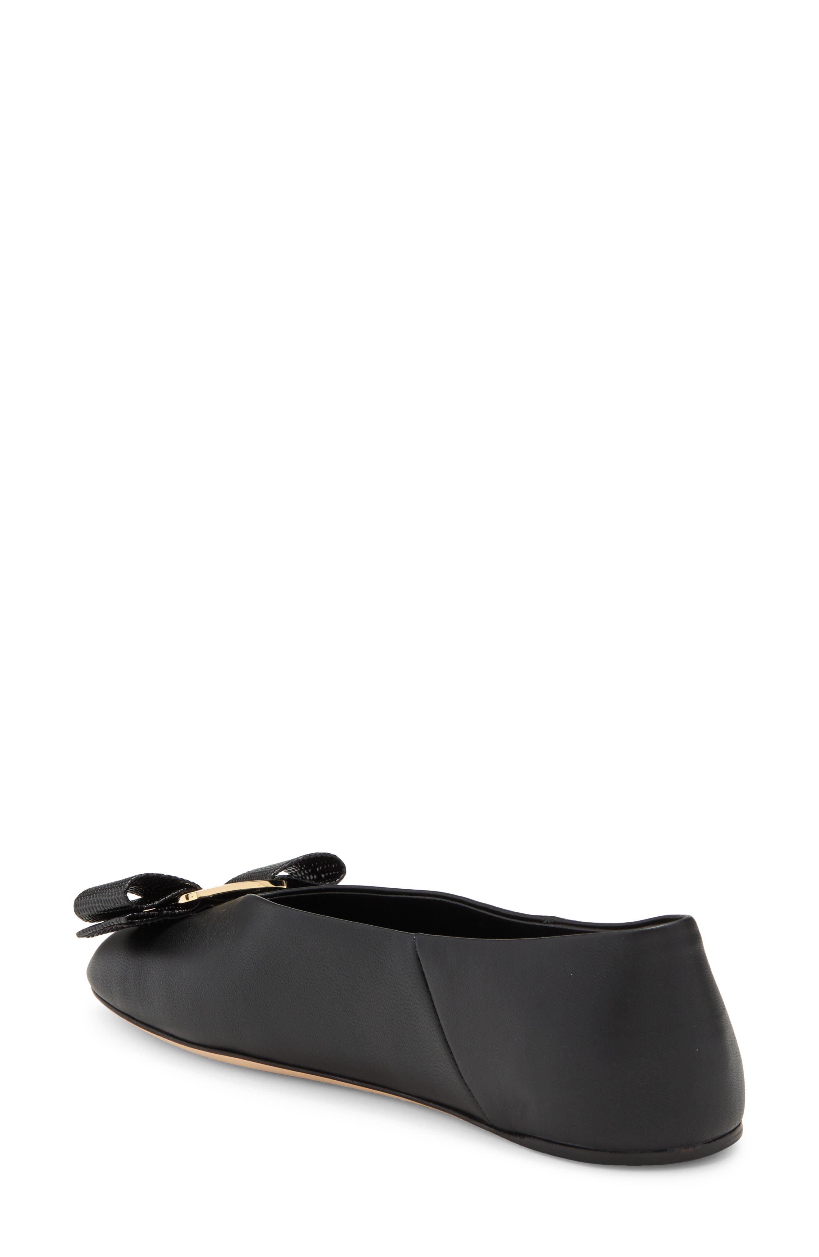 FERRAGAMO Vanna Bow Ballet Flat, Alternate, color, Black