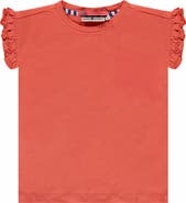 Stains and Stories by Babyface Ruffled Cap Sleeve T-Shirt