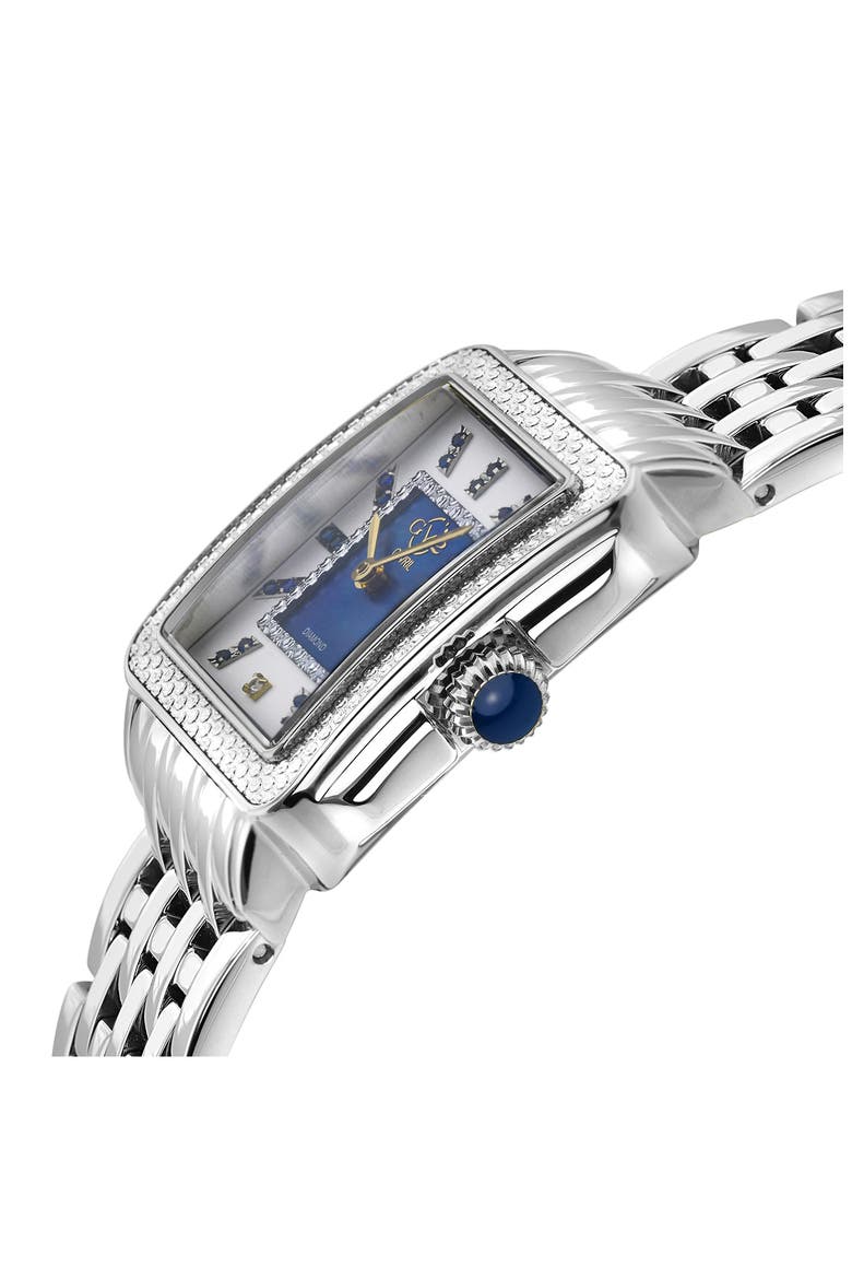 Padova Diamond Bracelet Watch, 27mm x 30mm - 0.0116ct., Alternate, color, STAINLESS STEEL