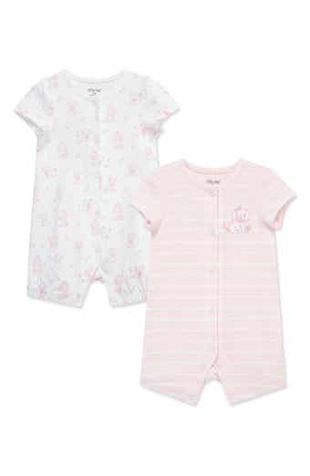 Little Me Puppies 2-Pack Organic Cotton Rompers