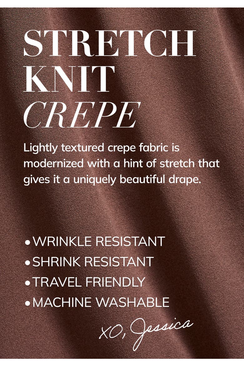 Wide Leg Crop Crepe Pants, Alternate, color, BLACK