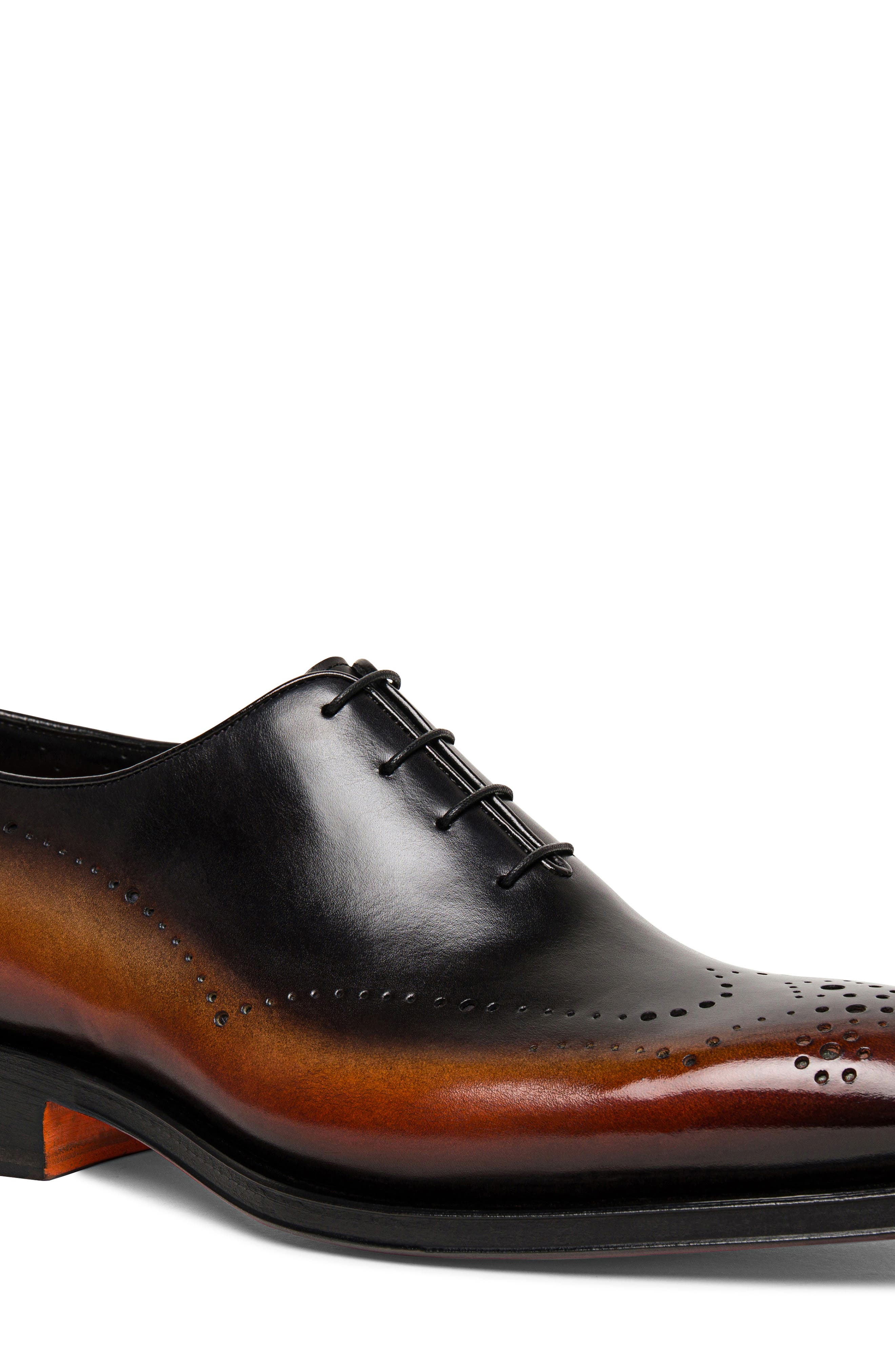 Santoni Kaj Wingtip Oxford, Alternate, color, Black-N58