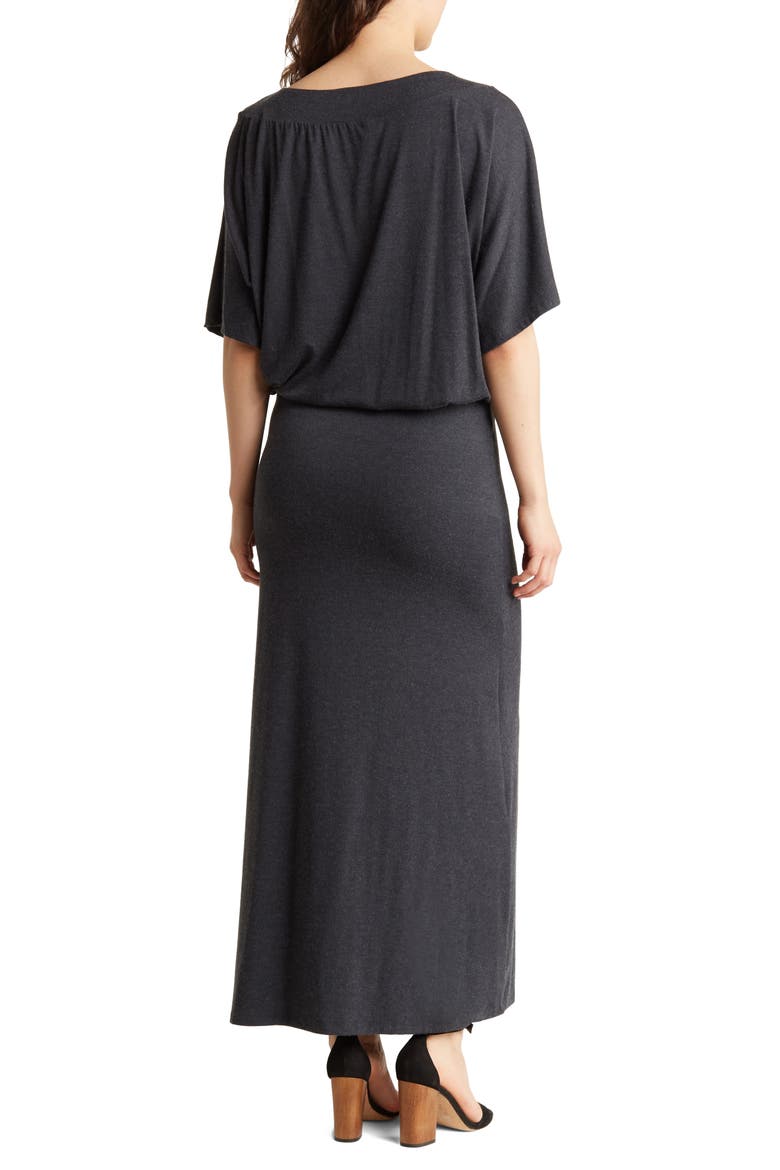 Dolman Sleeve Maxi Dress, Alternate, color, CHARCOAL