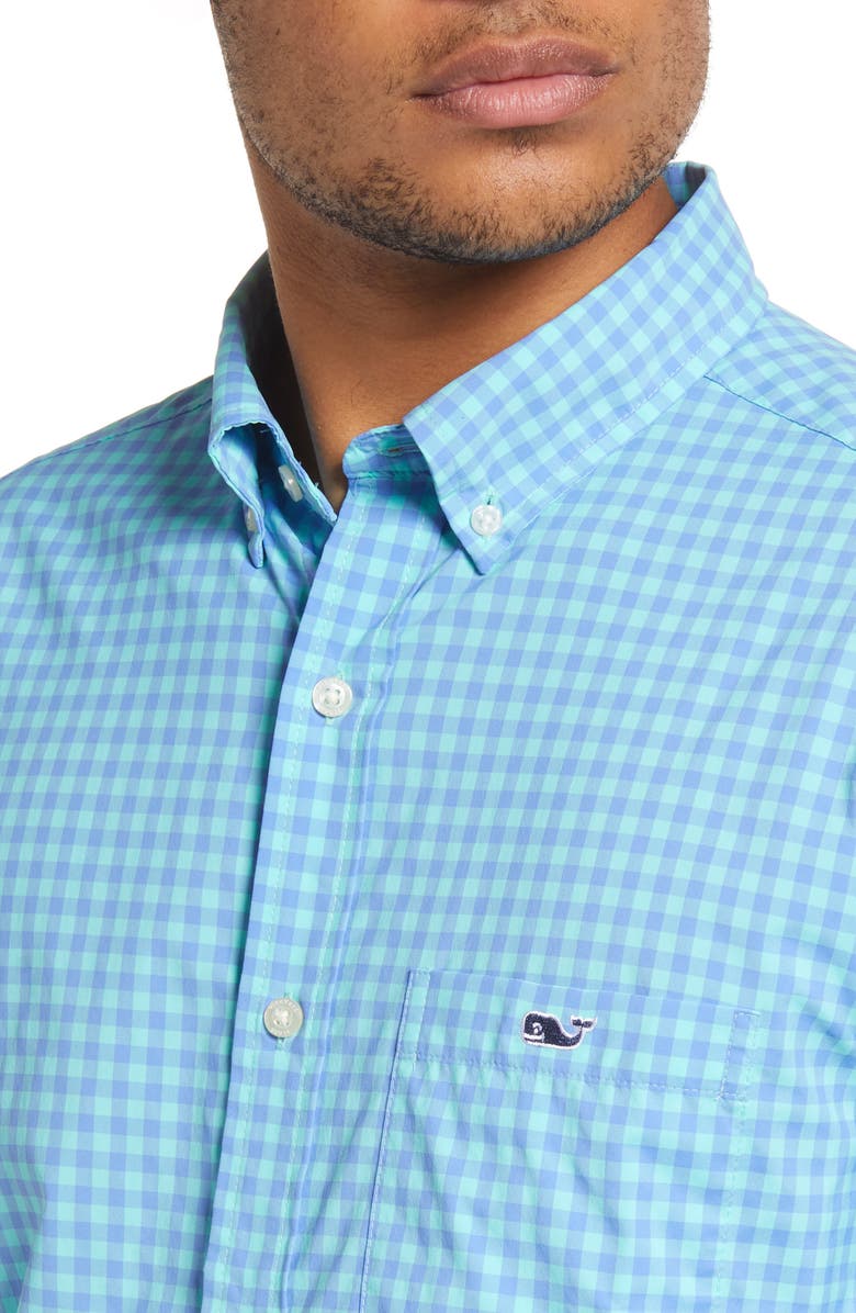 vineyard vines On-The-Go Classic Fit Gingham Button-Down Shirt, Alternate, color, 