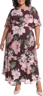 Calvin Klein Floral Print Maxi Dress
