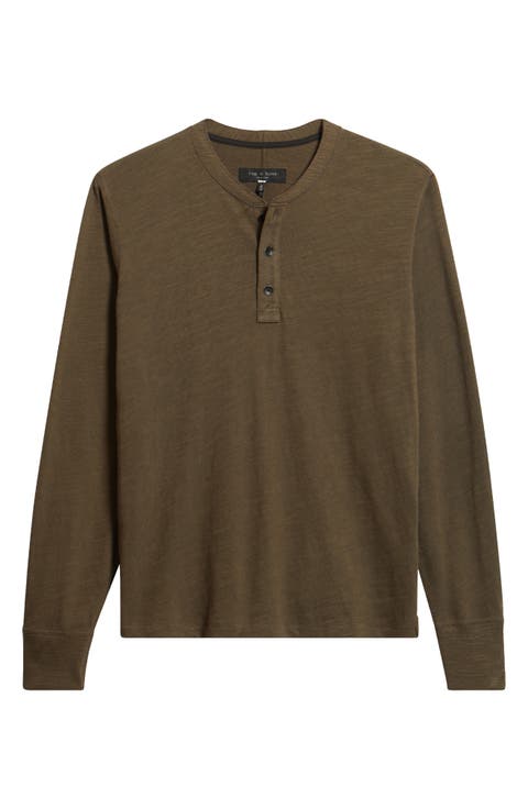 Classic Flame Slub Cotton Henley