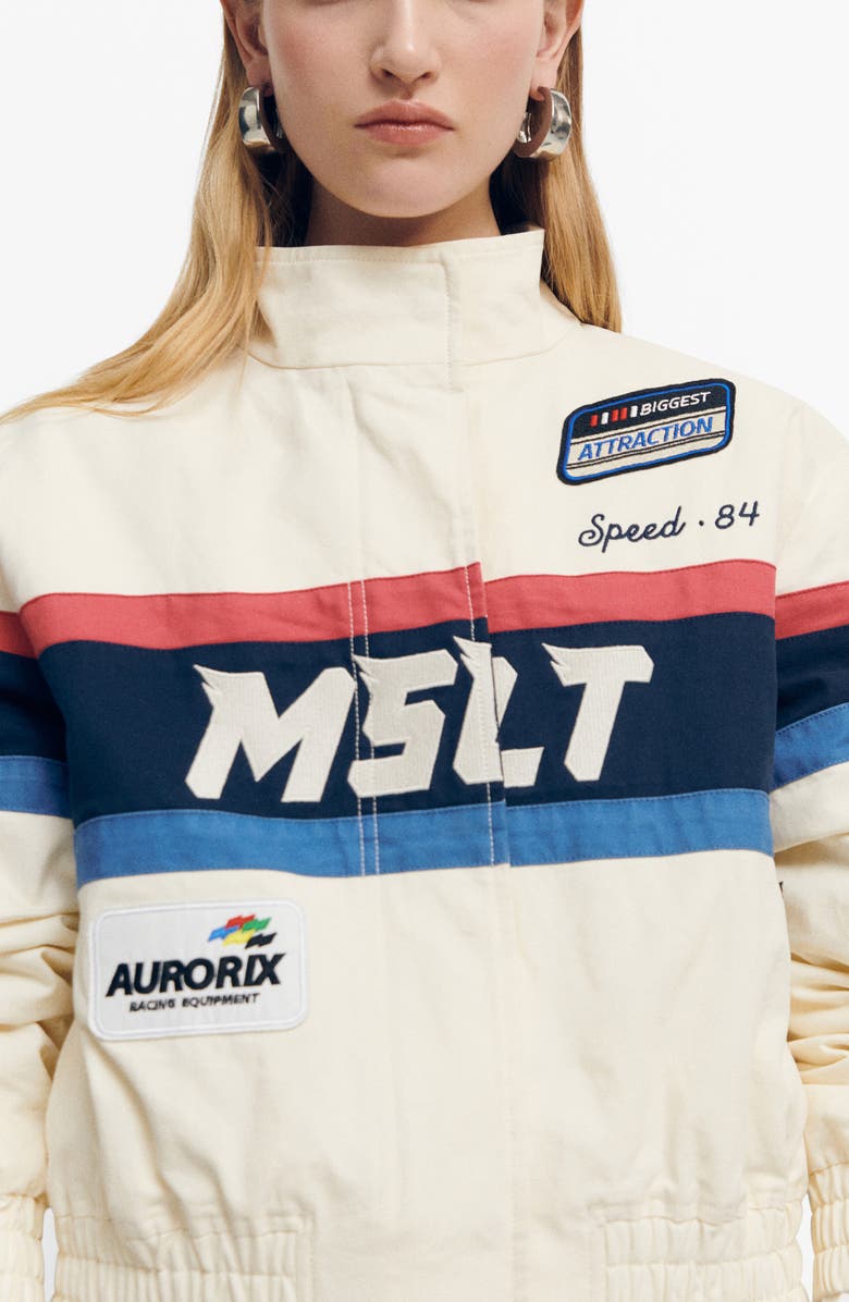 MANGO Cotton Racing Jacket, Alternate, color,