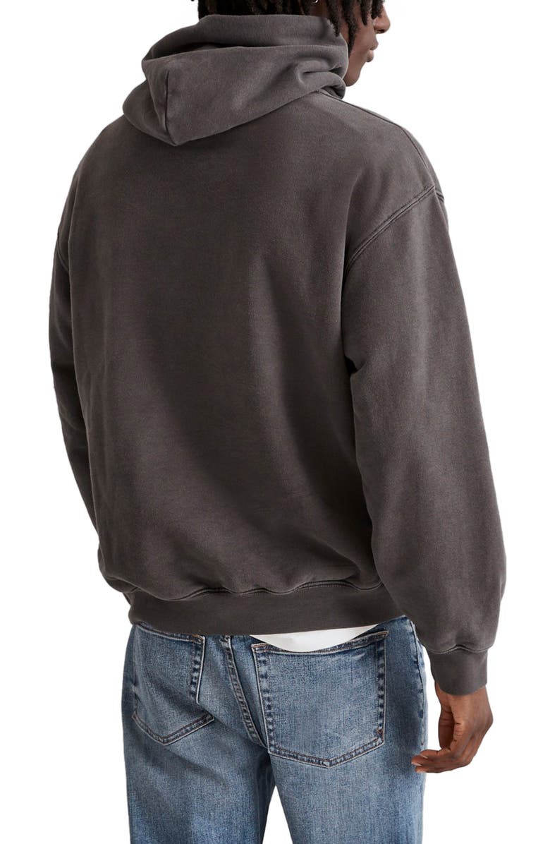 Madewell Woodland Brushed Terry Hoodie, Alternate, color, Coal