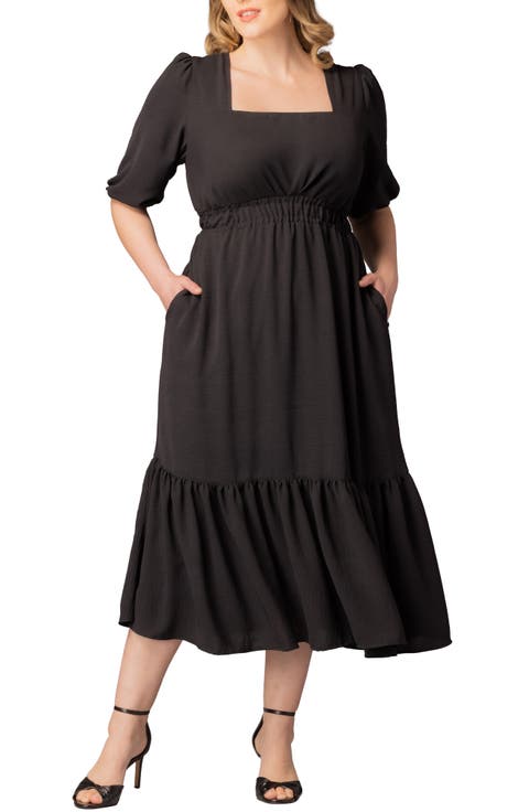 Bailey Square Neck Maxi Dress (Plus)