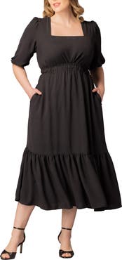 Kiyonna Bailey Square Neck Maxi Dress