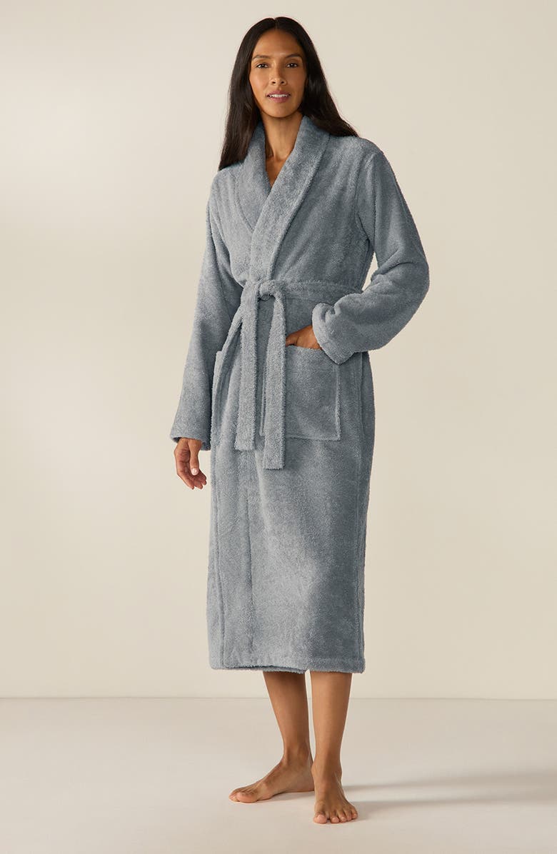 Coyuchi Cloud Loom Organic Cotton Robe, Alternate, color, Fossil