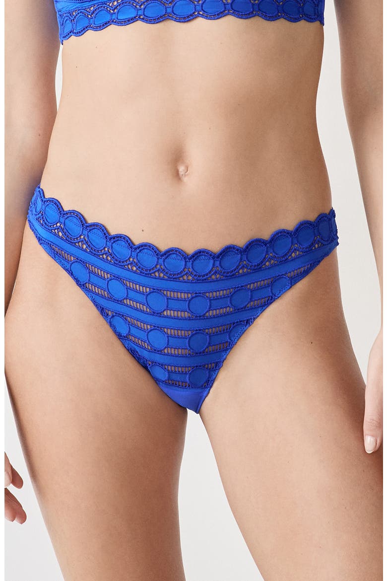 Enjouee Embroidered Briefs, Main, color, INDIGO