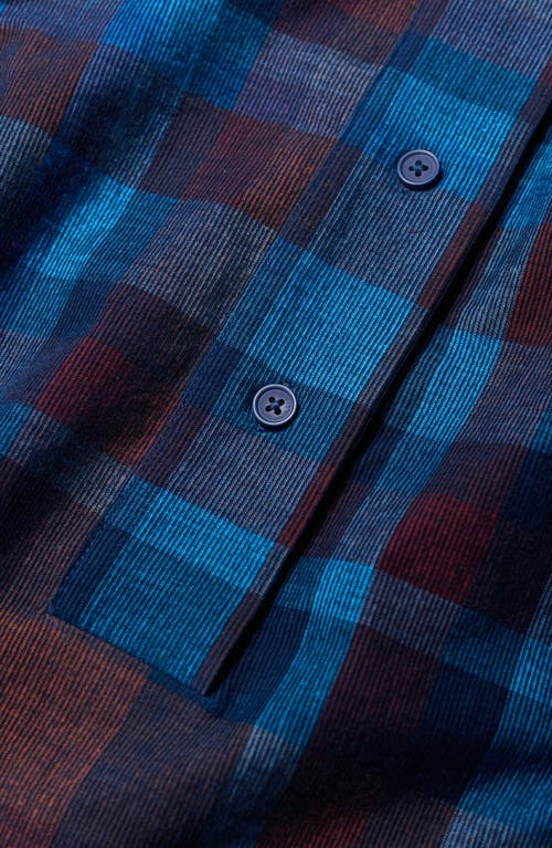 Seasalt Cornwall Tithonia Plaid Organic Cotton Corduroy Top In Blue