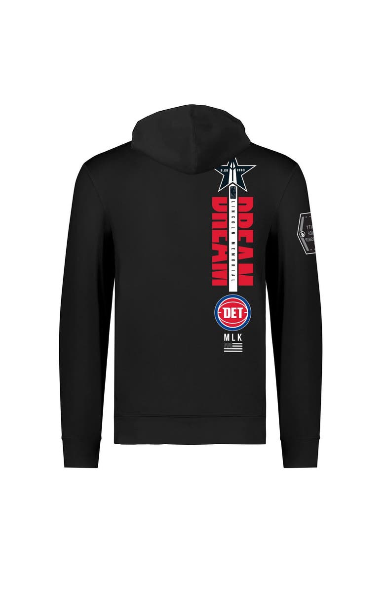 FISLL Unisex FISLL x Black History Collection  Black Detroit Pistons Pullover Hoodie, Alternate, color, 