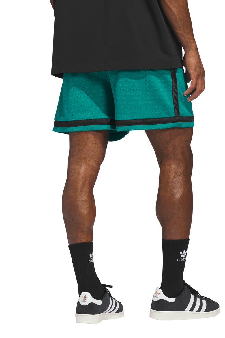 Originals Warp Knit Mesh Basketball Shorts, Alternate, color, EQUIPMENT GREEN/ BLACK