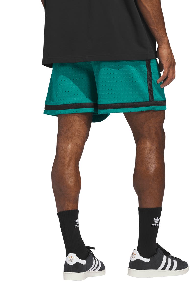 adidas Originals Warp Knit Mesh Basketball Shorts, Alternate, color, Equipment Green/ Black