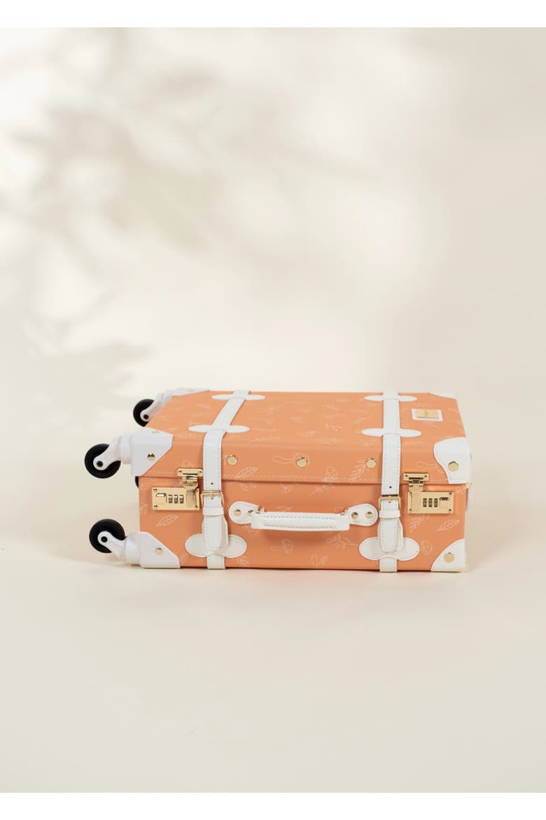 Vegan Leather Carry On Suitcase Nature, Alternate, color, Orange