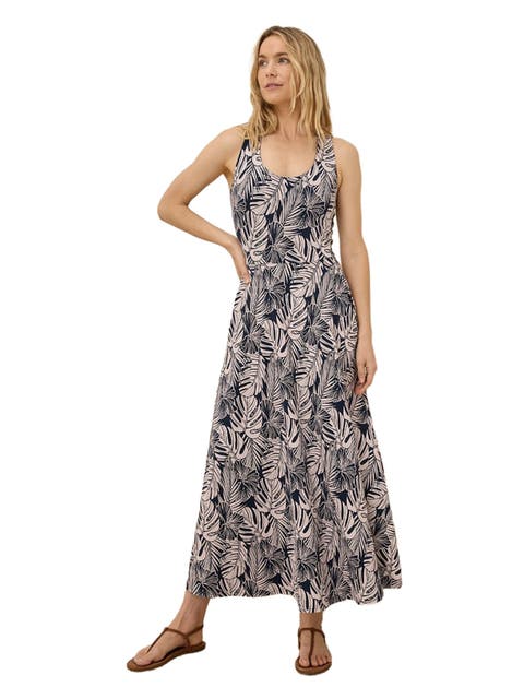 Organic Cotton Fit & Flare Open Back Maxi Dress