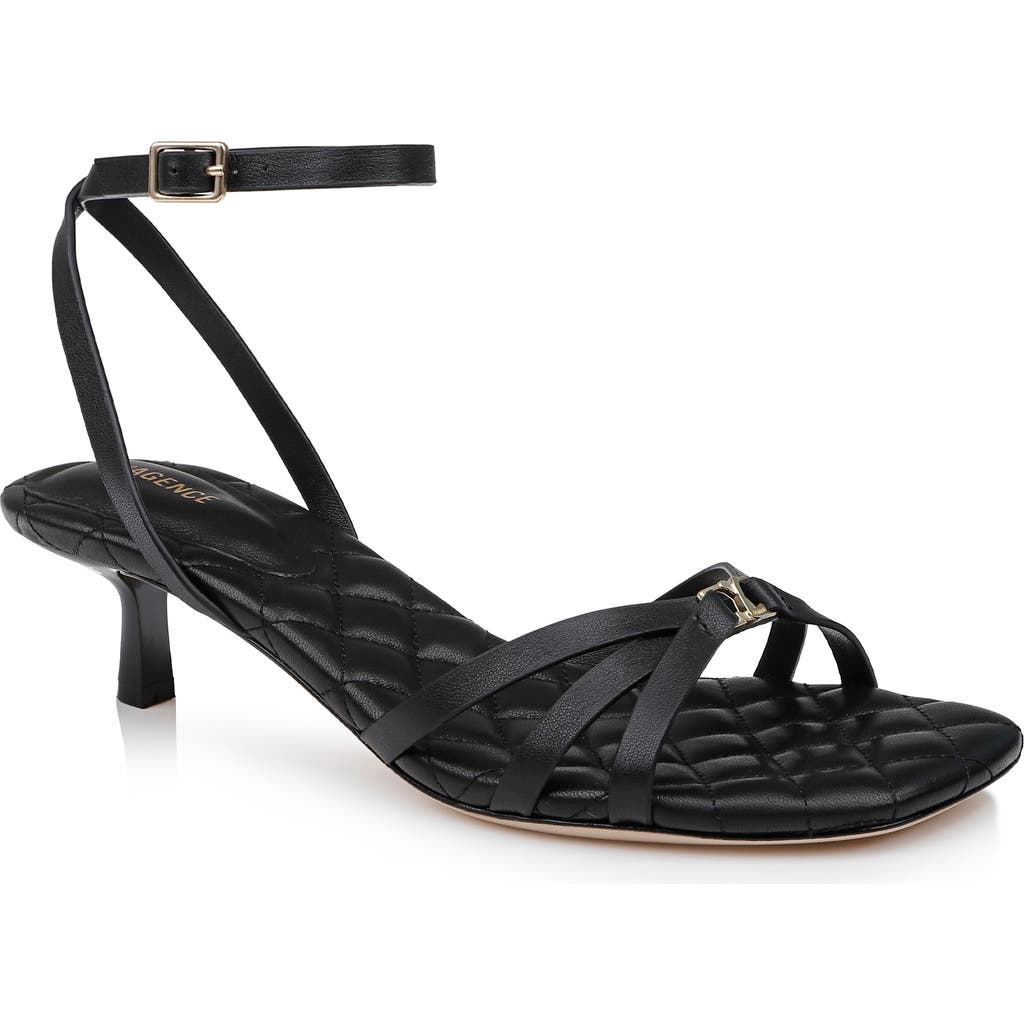 L AGENCE L'AGENCE GENETTE ANKLE STRAP KITTEN HEEL SANDAL