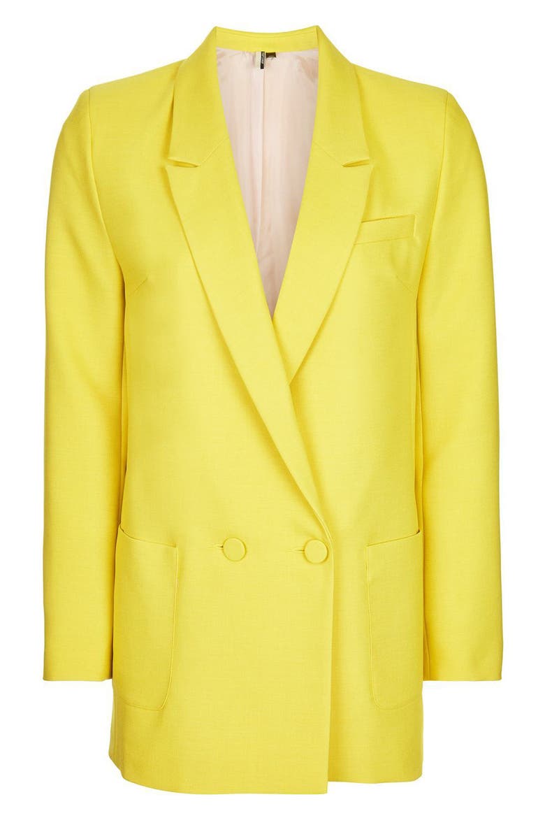 Oversize Blazer, Alternate, color, YELLOW