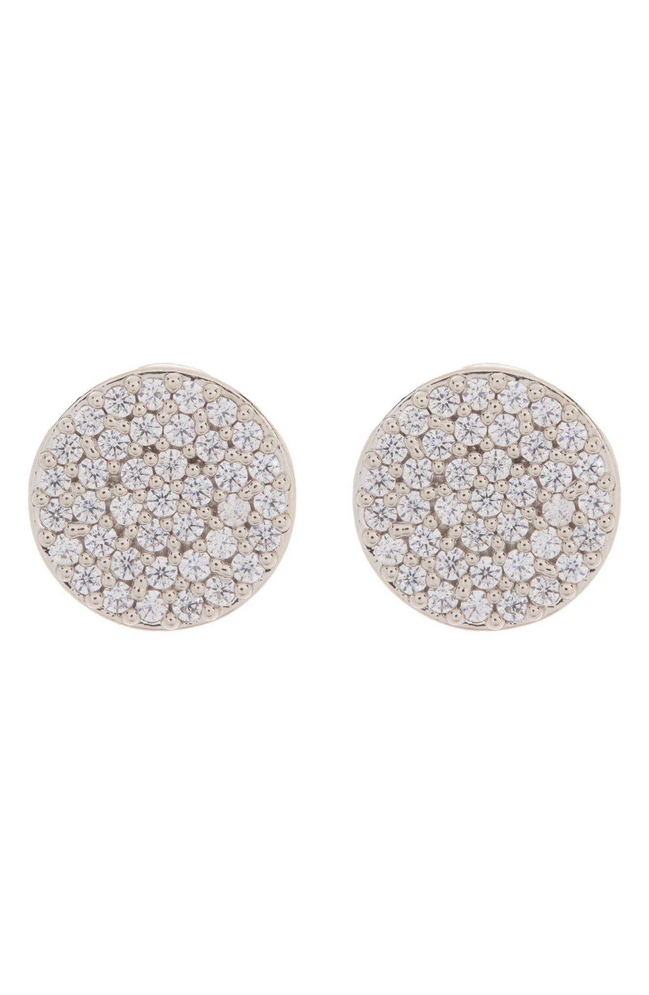 Nadri CZ Pavé Disc Stud Earrings