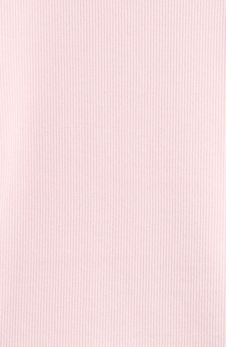 Reiss Kids' Flora Ruffle Neck Long Sleeve Rib T-Shirt, Alternate, color, Pink