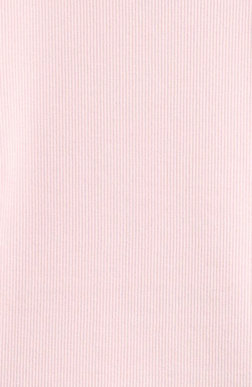 Reiss Kids' Flora Ruffle Neck Long Sleeve Rib T-shirt In Pink