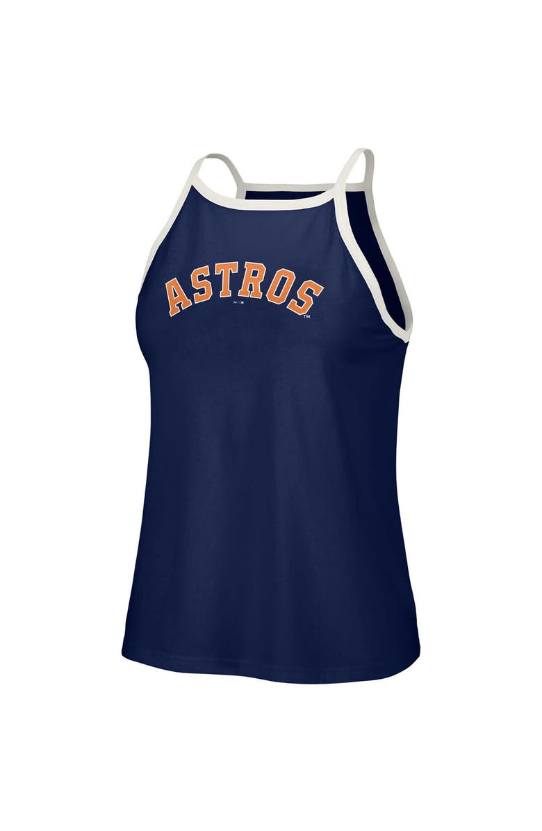LUSSO Women's Lusso  Navy Houston Astros Nadine Halter Tank Top, Alternate, color, Navy
