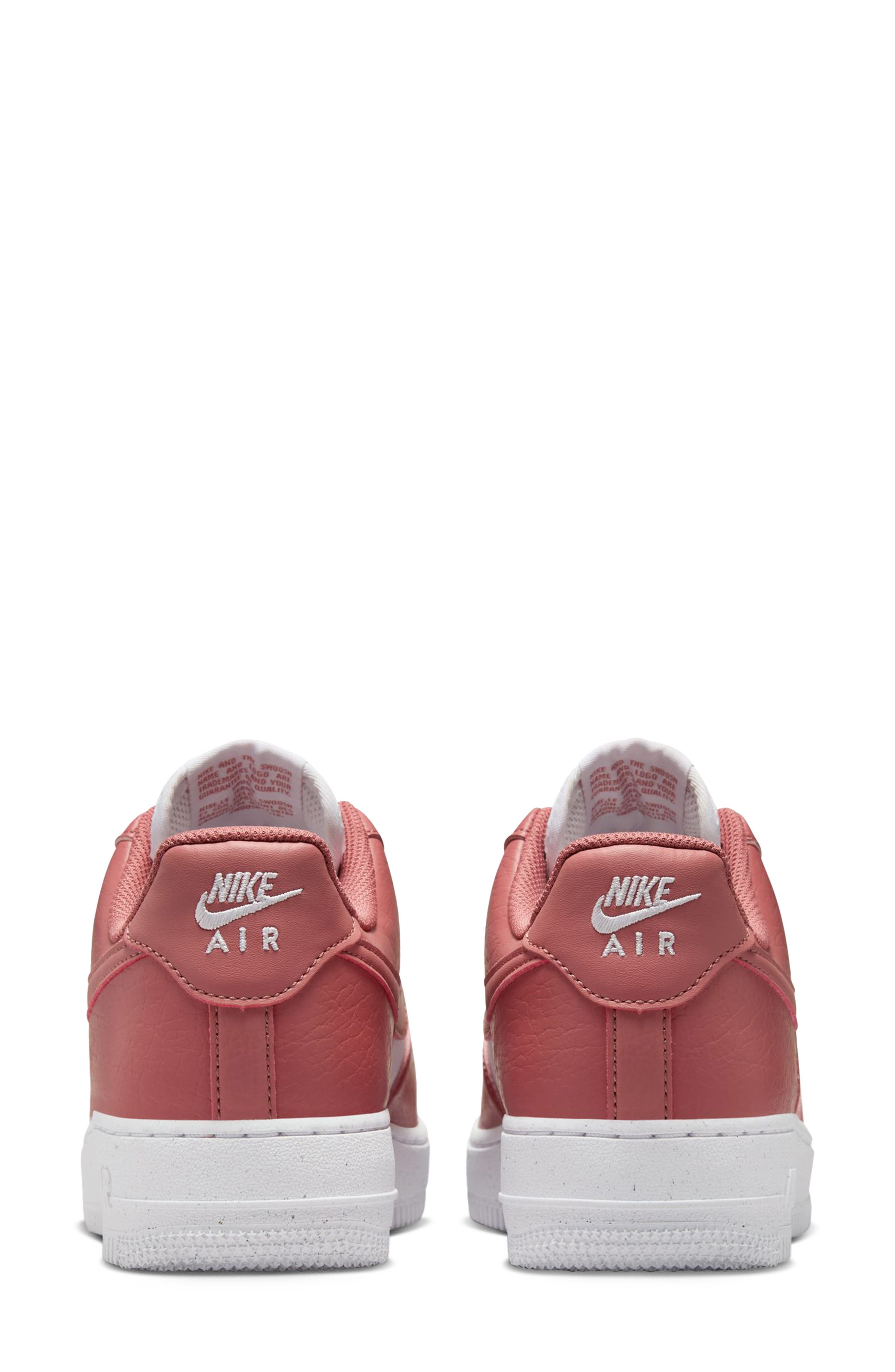 Nike Air Force 1 '07 SE Basketball Sneaker, Alternate, color, White/ Pink/ Metallic Silver