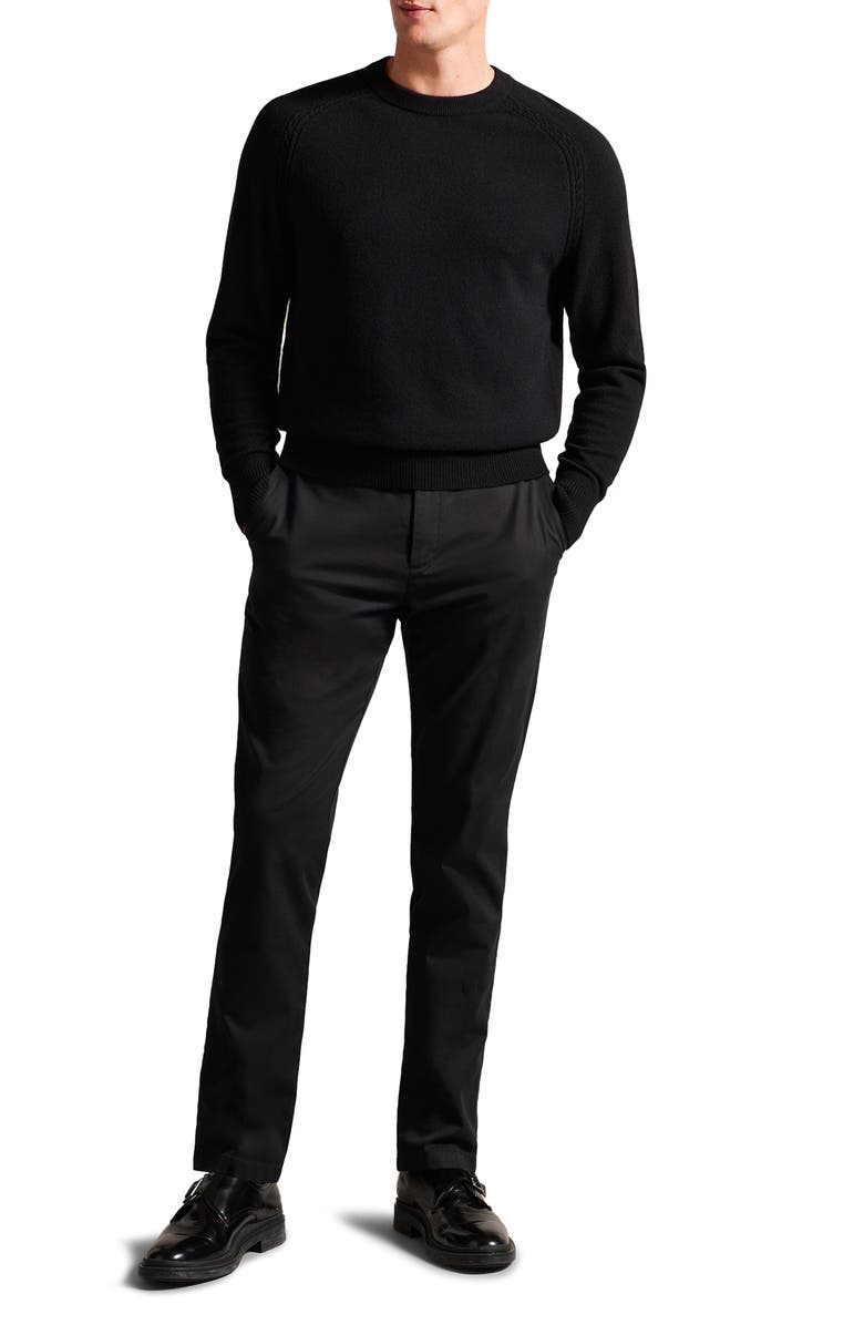 Ted Baker London Glant Cable Detail Cashmere Sweater, Alternate, color,