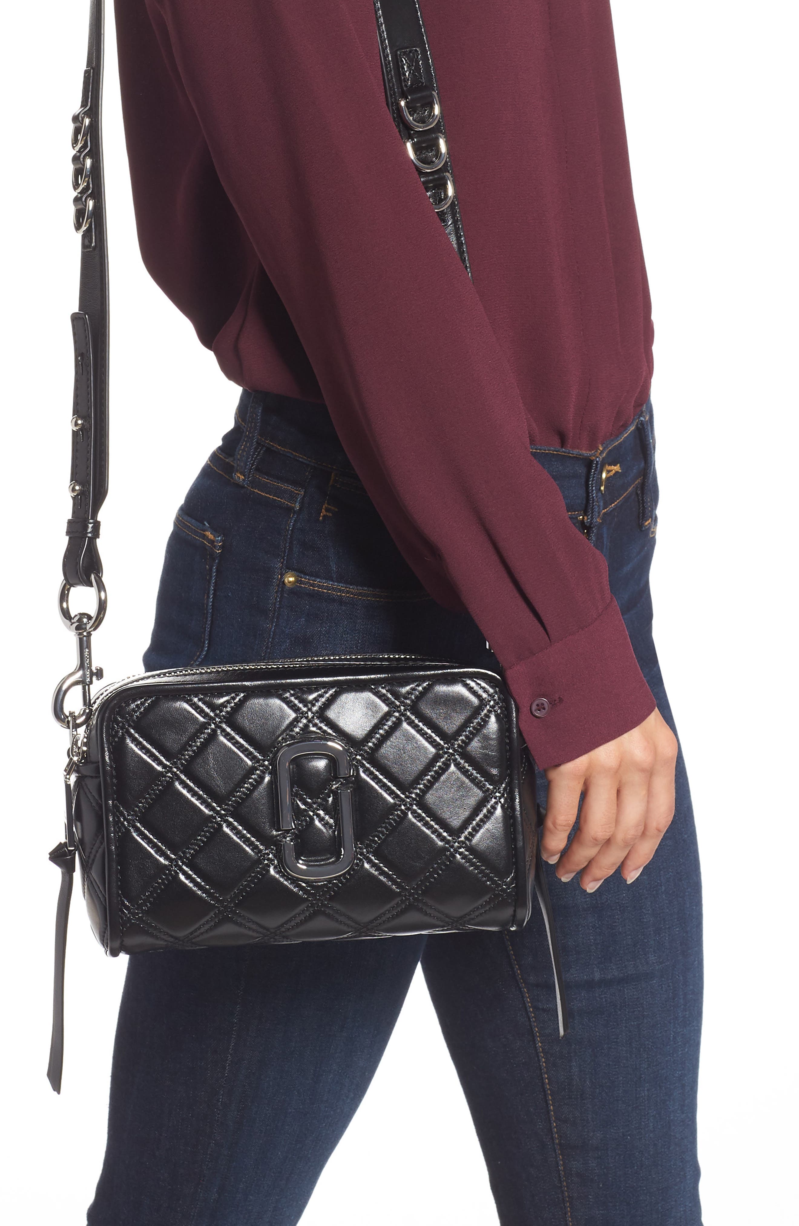 Marc Jacobs The Marc Jacobs The Softshot 21 Quilted Leather Crossbody Bag, Alternate, color, 