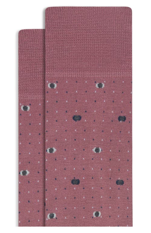 Bugatchi Mercerized Cotton Blend Dress Socks In Pink