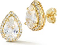 GLAZE JEWELRY Pear Cut Cubic Zirconia Stud Earrings