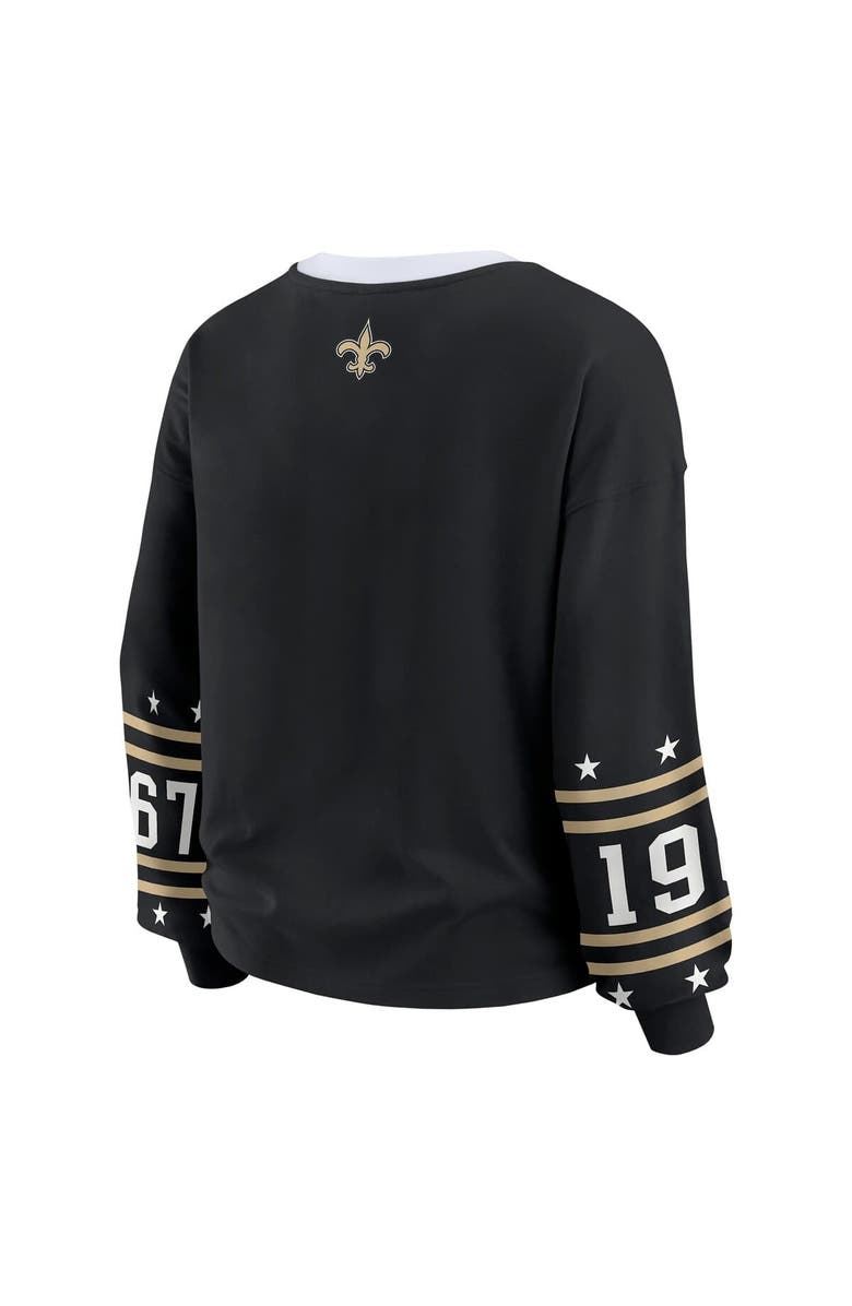 WEAR by Erin Andrews Women's WEAR by Erin Andrews Black New Orleans Saints Sport Long-Sleeve T-Shirt, Alternate, color, Black