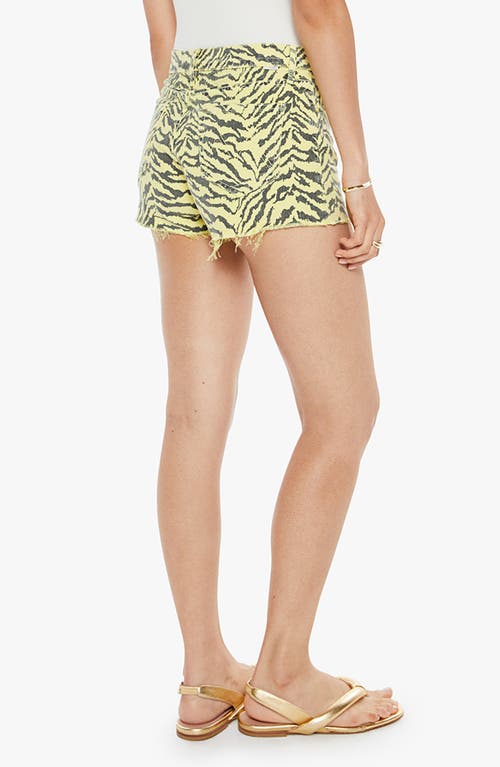 MOTHER MOTHER THE TOMCAT KICK FRAY HEM DENIM SHORTS 