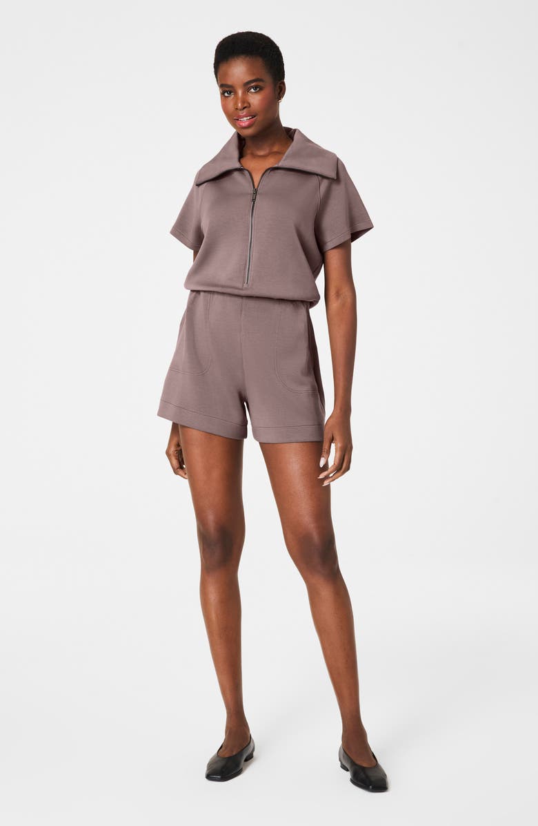 SPANX<sup>®</sup> AirEssentials Half-Zip Romper, Alternate, color, Smoke