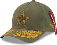 New Era x Alpha Industries Men's New Era x Alpha Industries Olive Dallas Cowboys A-Frame 9FORTY Adjustable Hat