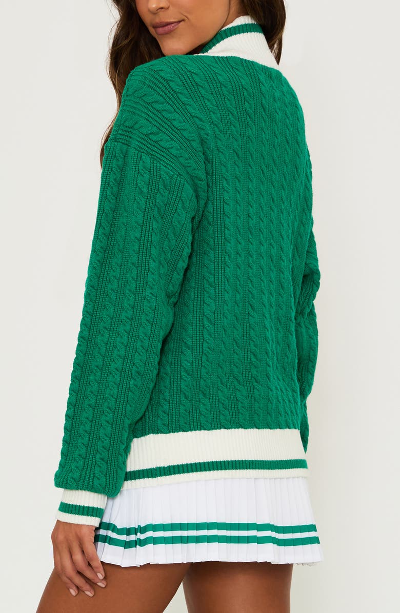 Beach Riot Montana Cable Stitch Sweater, Alternate, color, Forest Park