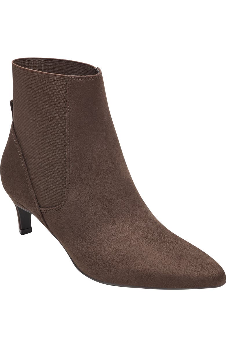 Bandolino Celebrate Kitten Heel Bootie, Main, color, Dark Brown 200