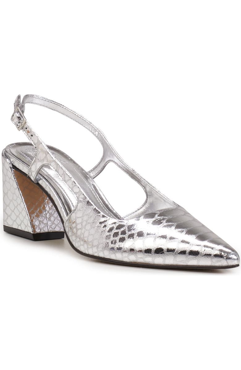 Vince Camuto Sindree Slingback Pointed Toe Pump, Main, color, Silver