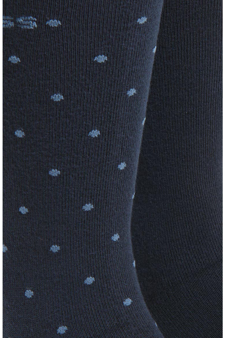 Assorted 2-Pack Dot & Solid Dress Socks, Alternate, color, NAVY
