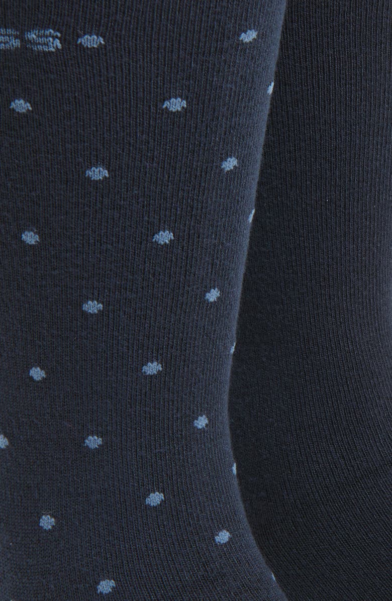 BOSS Assorted 2-Pack Dot & Solid Dress Socks, Alternate, color, Navy