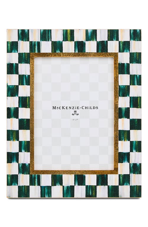 Mackenzie-childs Mackenzie Childs Courtly Check Lacquer 5 X 7-inch Picture Frame In Green